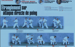 Technique d'étranglement sur attaque de poing &amp; Technique de Clé sur attaque au bâton